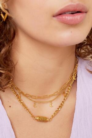 Necklace Chain Moon Gold Stainless Steel h5 Picture3